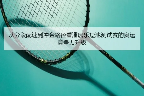 从分段配速到冲金路径看潘展乐短池测试赛的奥运竞争力升级